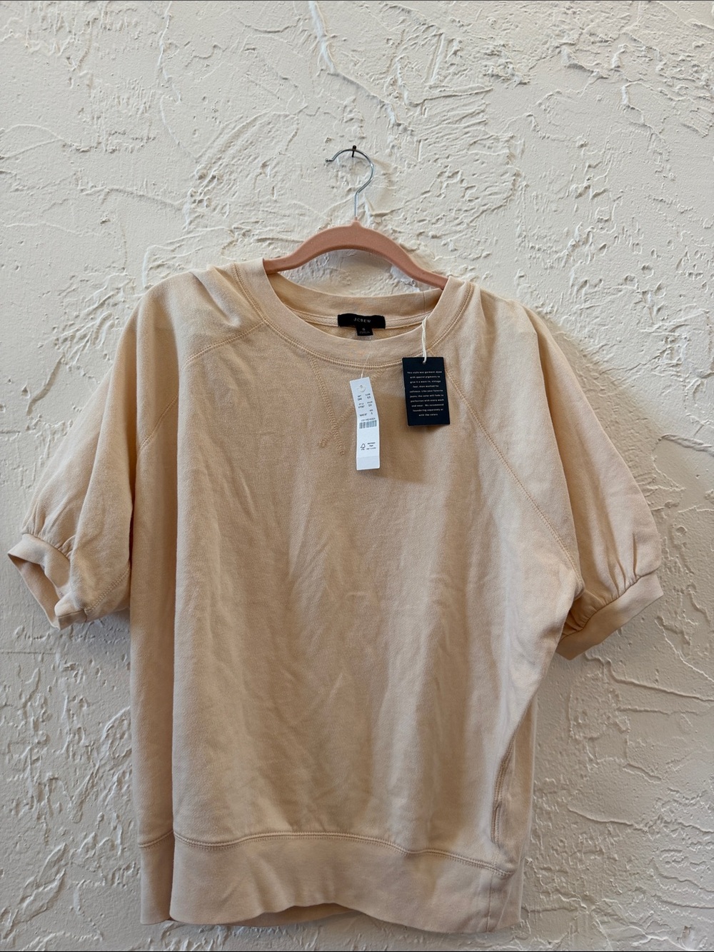 Jcrew Short-Sleeve Crewneck Sweatshirt new with tags
